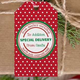 Personalised Gift Tag Special Delivery from Santa