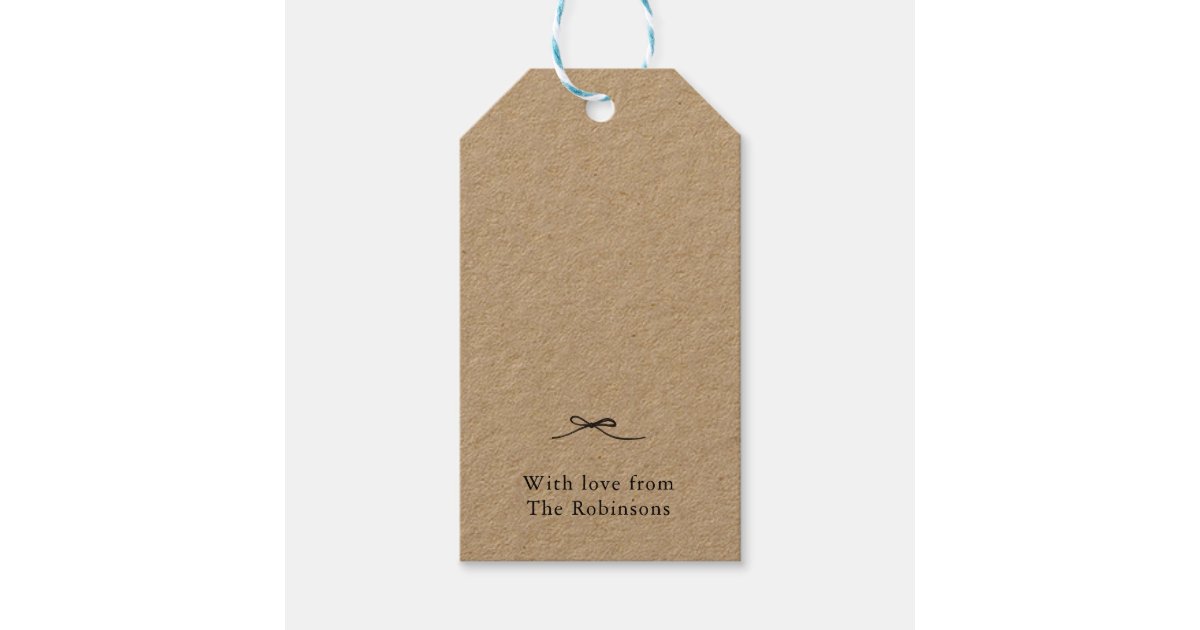 Personalised Gift Tags with Bow | Zazzle.co.uk