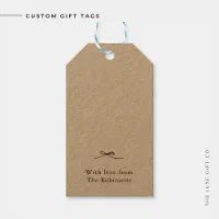 Custom store gift tags