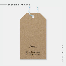 Personalised Gift Tags with Bow