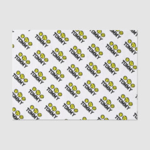 Personalised gift tissue paper for tennis player