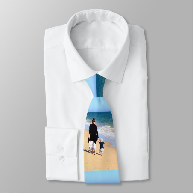 Personalised Gift Upload Your Photo Neck Tie (Tied)