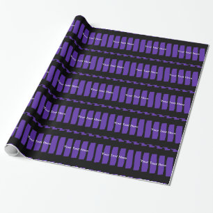 Personalised Gift Wrap, Purple/Black Abstract Wrapping Paper