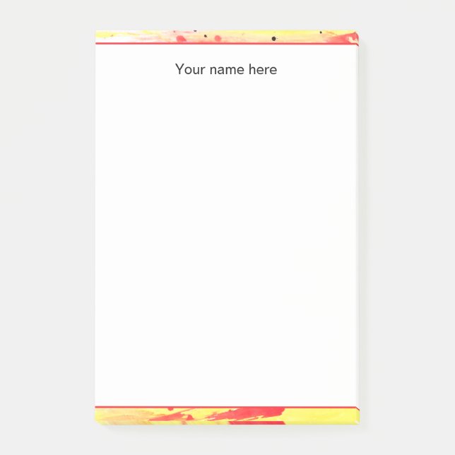 Personalised gifts colourful vibrant colours stick post-it notes (Front)