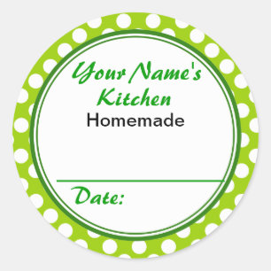 Personalised Gifts for Bakers Your Kitchen Round Classic Round Sticker