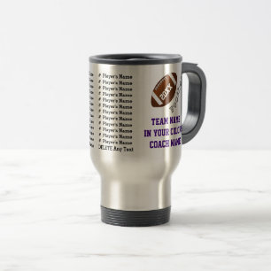 Personalised Gifts for Football Coaches, Players Travel Mug