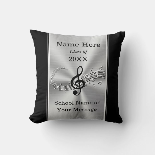 Personalised Gifts for Graduating Music Students Cushion (Front)