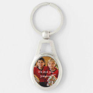 Personalised Gifts For Grandma Oval Key Chains