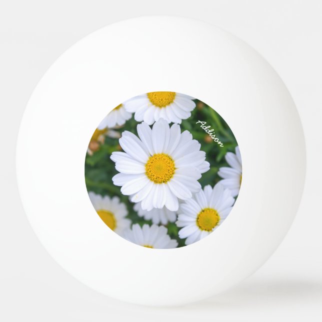 Personalised Gifts For Her Daisy Ping Pong Balls (Front)