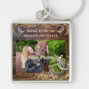 Personalised Gifts for Horse Lovers, Horseshoe Key Ring