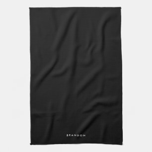 Personalised Gifts For Men Black Kitchen Towels