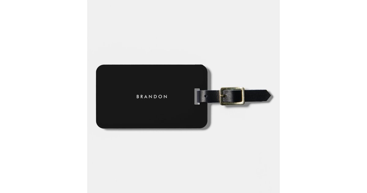 Personalised Gifts For Men Black Luggage Tags | Zazzle.co.uk