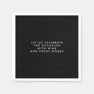 Personalised Gifts For Men Black Paper Napkins
