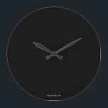 Personalised Gifts For Men Black Round Wall Clock<br><div class="desc">Personalised gifts for men - black large round wall clock with customisable text. You can create your own,  just add your name or any other text. Unique gifts for men for birthday,  Christmas,  Father's Day or any other day... </div>