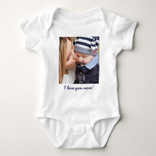 Personalised Gifts For Mum Add Your Photo And Text Baby Bodysuit