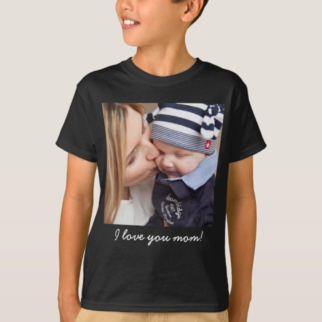 Personalised Gifts For Mum Add Your Photo And Text T-Shirt (Front)