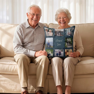 Personalised Gifts for Older Parents Couples Green Cushion