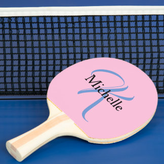 Personalised Gifts For Women - Monogram Pink Ping Pong Paddle