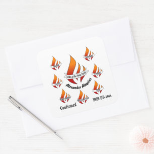 Personalised Gifts of the Holy Spirit Confirmation Square Sticker