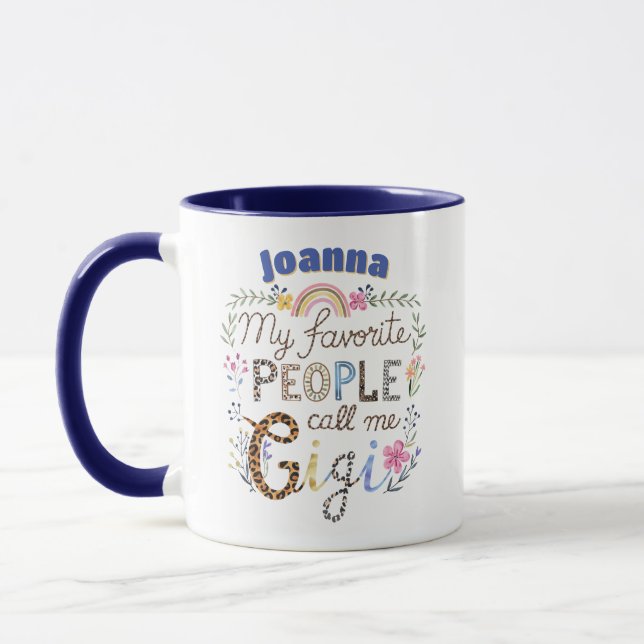 Personalised GIGI Mothers Day Birthday Christmas Mug (Left)
