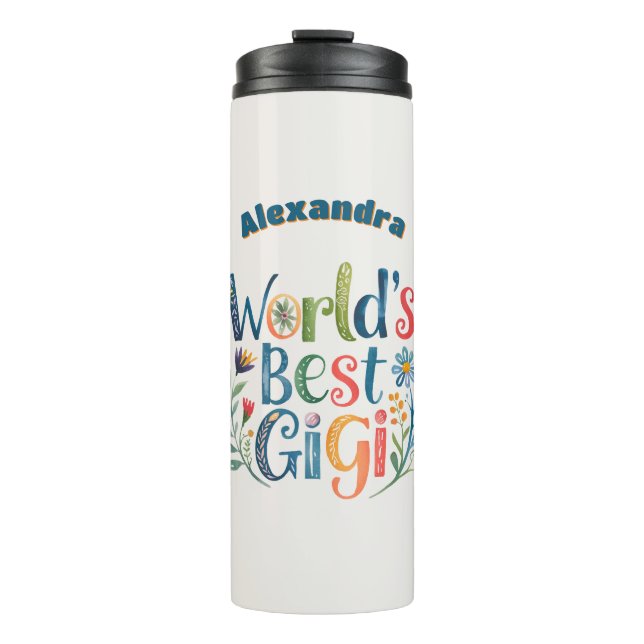 Personalised GIGI Mothers Day Birthday Christmas Thermal Tumbler (Front)