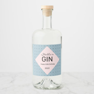 personalised gin bottle label