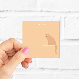 Personalised Ginger Cat Orange Sticky Notes