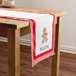 Personalised Gingerbread Christmas Table Runner