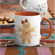 Personalised Gingerbread Girl Mug with Monogram