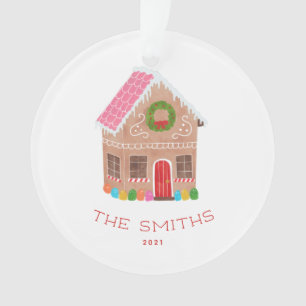 Personalised Gingerbread House Ceramic Ornament