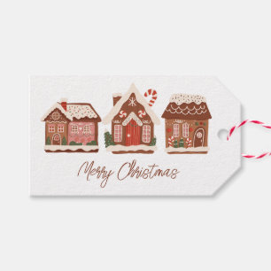 Personalised Gingerbread House Christmas Holiday Gift Tags