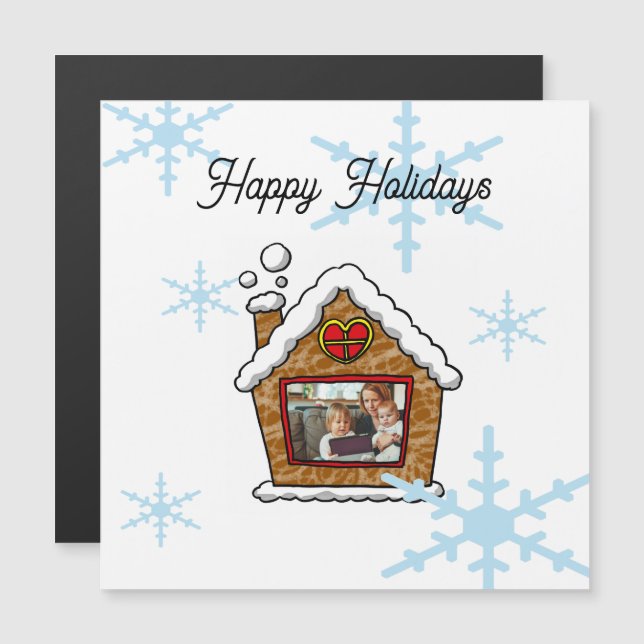 Personalised Gingerbread House Snowflakes Holidays (Front/Back)