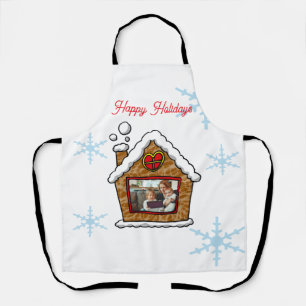 Personalised Gingerbread House Snowflakes Holidays Apron