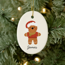 Personalised Gingerbread Man Christmas Ornament