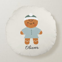 Personalised Gingerbread Man Christmas Pillow