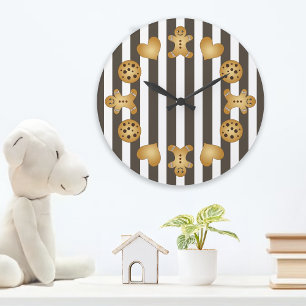 Personalised Gingerbread Man Cookie Baker Large Clock