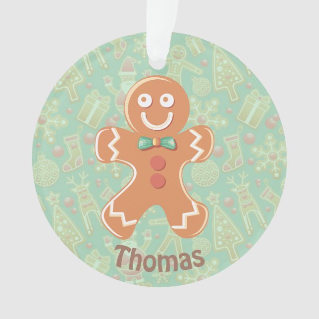 Personalised Gingerbread Man Ornament (Front)