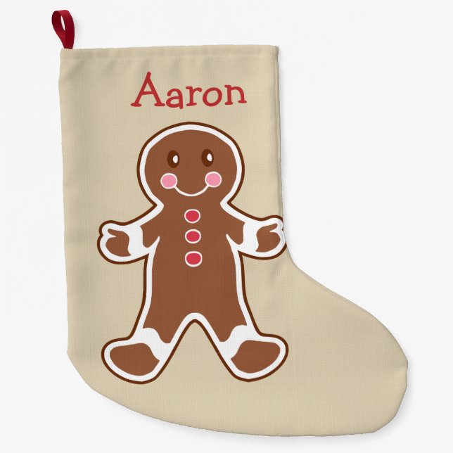 Personalised Gingerbread Stocking (Front)
