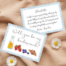 Personalised Gingham Brunch Bridesmaid Proposal