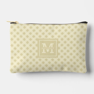 Personalised Gingham Plaid Pattern Accessory Pouch