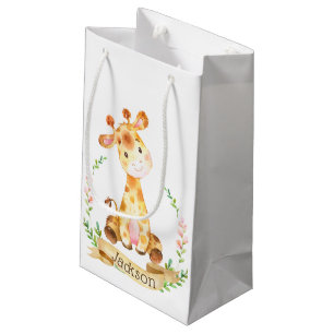 Personalised Giraffe Baby Shower Small Gift Bag