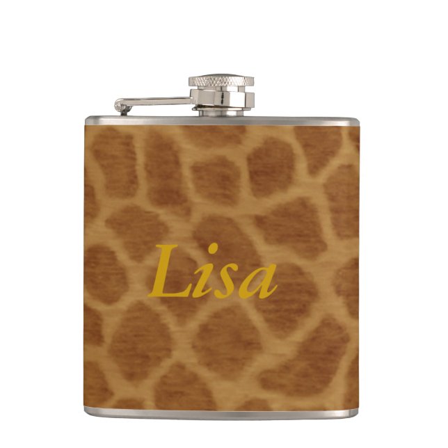 Personalised Giraffe Flask (Front)