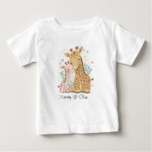 Personalised Giraffe Love Baby T-Shirt
