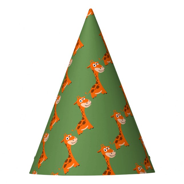 Personalised Giraffe Party Hat (Front)
