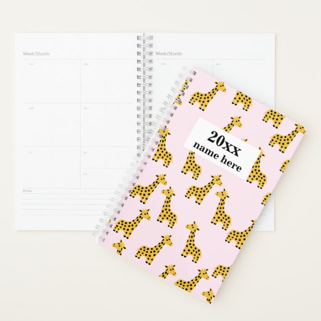 Personalised Giraffe Planner for Kids (Display)