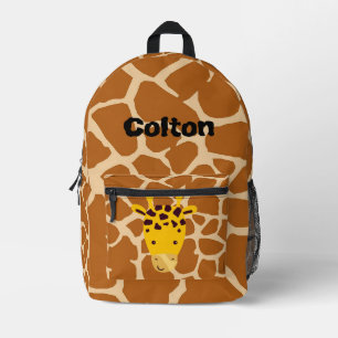 personalised Giraffe Printed Backpack