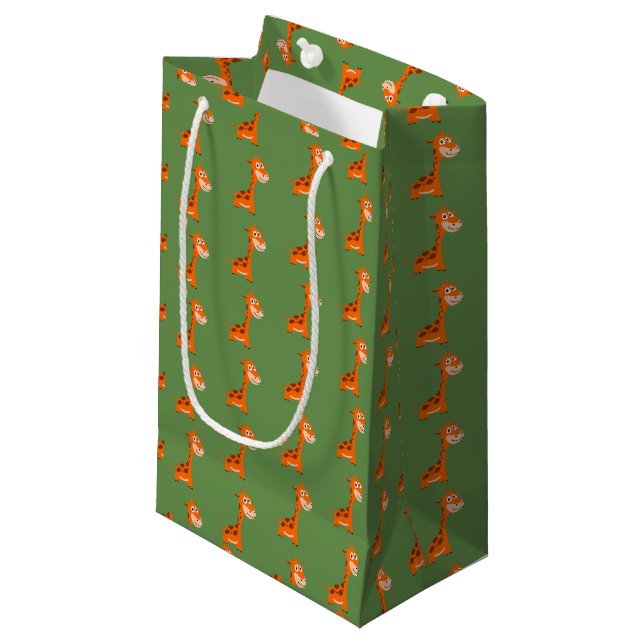 Personalised Giraffe Small Gift Bag (Front Angled)