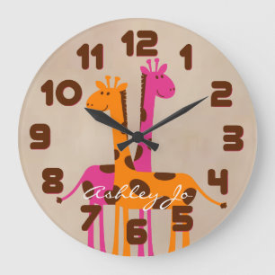 Personalised Giraffe Wall Clock