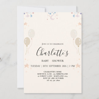 Personalised Girl Baby Shower Invitation