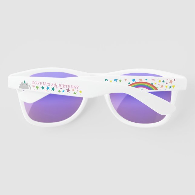 Personalised Girl Birthday Party Sunglasses (Back)